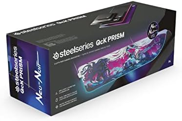 SteelSeries QcK Prism Gaming Mouse Pad-Iluminare RGB cu 2 Zone - iluminare eveniment în timp Real-optimizat pentru senzori