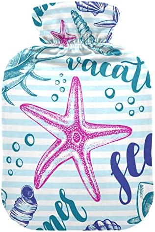 Sticle de apă caldă cu capac scoici de mare starfishes sac de apă caldă pentru ameliorarea durerii, crampe menstruale, picioare