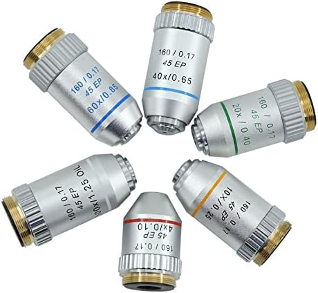 Kit accesorii microscop pentru adulți Semi Plan obiectiv acromatic lentilă 4x 10X 40X 100X 160/0. 17 pentru consumabile de
