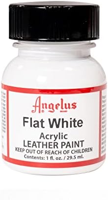 Angelus Brand Acrilic Picture din piele Apel impermeabil 1 oz - Duo alb și negru plat