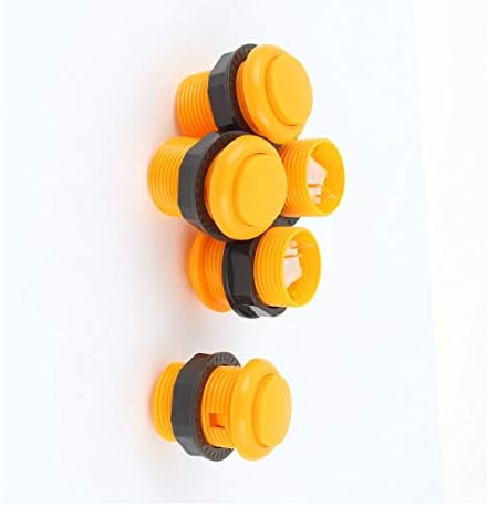 Aexit 5pcs Orange Comutatoare portocalii SPST Momentary Control Push Buton Comutator Comutatoare de picior 220V/3A 125V/6A