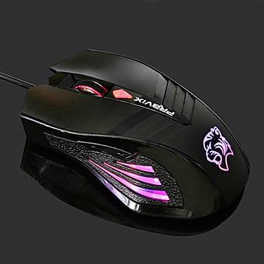Pravix MS3049B luminos cu fir 6 Buton 1000 dpi Mouse pentru jocuri, Negru