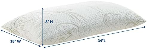 Modway Relaxat Shredded King Size Memory Foam Pillow - raionul derivat din coperta de bambus