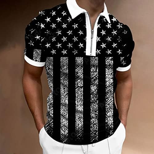 Mens steagul american Polo tricouri patriotice 4 iulie T-shirt vara Casual Vrac Mâneci scurte Vintage Golf Polo