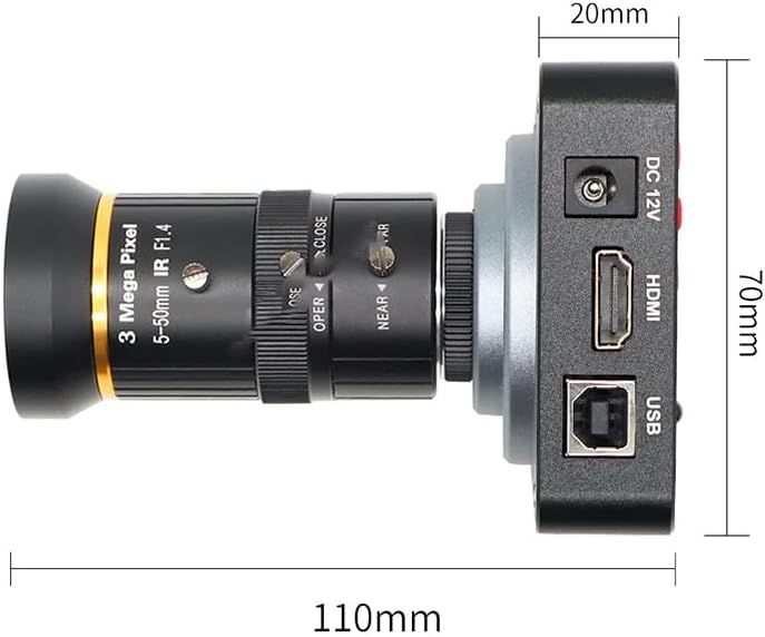 Adaptor pentru microscop GFONIX 38mp 1080p USB 1920 * 1080 60fps Industrie cameră cu montare CS cu obiectiv 5-50mm sau 2.8-12mm Accesorii pentru microscop