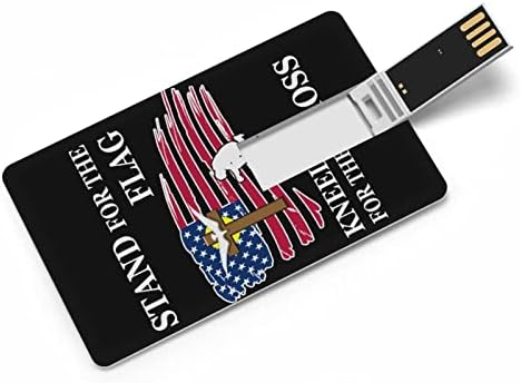 Stai pentru steagul îngenunchiat pentru cardul încrucișat USB 2.0 Flash Drive 32G/64G tipărit amuzant