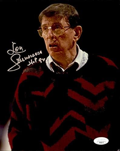 Lou Carnesecca St. John's Redmen Hof semnat/autografat 8x10 Foto JSA 160763 - Fotografii autografate NBA