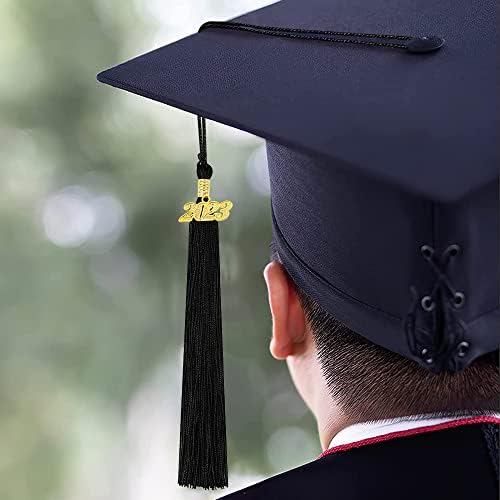 Bloce 2023 Tassel de absolvire, 2pcs Gradate Tassel cu farmec de 2023 ani, Tassel de absolvire neagră 2023 pentru capac de
