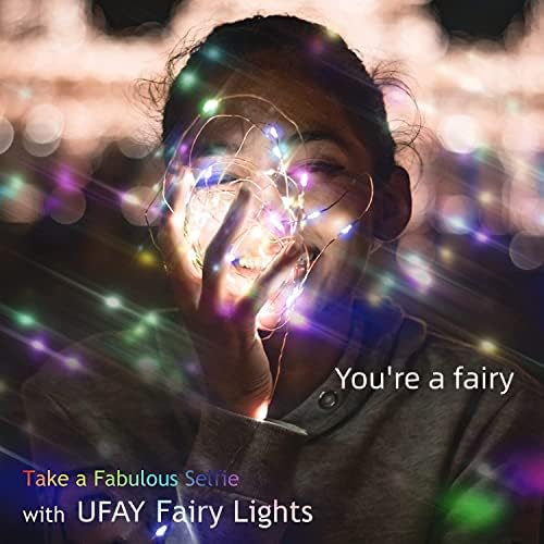 Lumini de zâne UFAY 15pack, funcționate de 10ft 30 LED -uri LED Starry Lighs