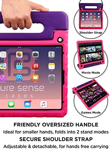 Pure Sense Buddy Antimicrobial Kids Case pentru 2020/2018 iPad Pro 11-inch | Stand de carcasă accidentată, mâner, protector