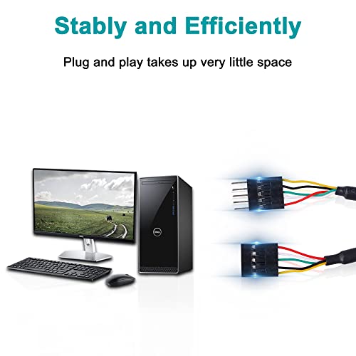 Cablu de extensie a antetului Meiriyfa 5pin USB IDC, 2,54 DuPont 5 pin bărbat la feminin Cablu de antet pentru placa de bază