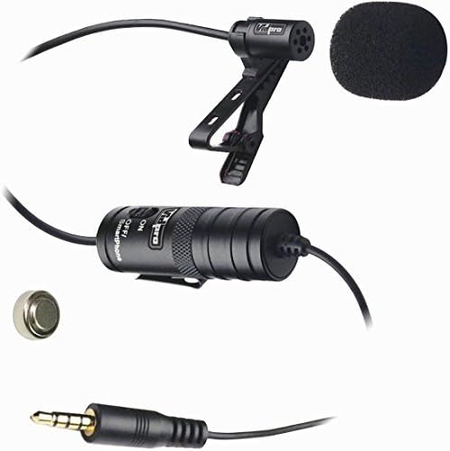 Microfon extern Lavalier cu cablu audio de 20 ' + pachet accesoriu pentru Canon SX60 HS Camera digitală