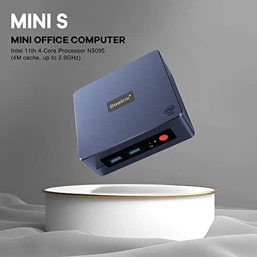 Beelink Mini PC, Mini S Intel a 11-a generație cu 4 nuclee N5095, Mini Computer Desktop 8 GB DDR4 RAM 128 GB SSD, Mini Computer