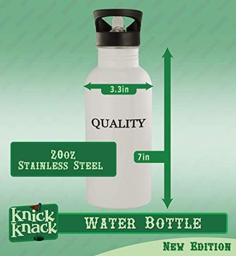 Cadouri Knick Knack Aș fi cu bicicleta - Sticlă de apă din oțel inoxidabil 20oz, alb, alb