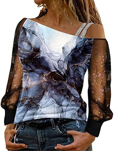 Topuri retro topuri clasice libere pentru femei bluză casual bluză cu mânecă lungă v gât top tees model tipărit tricouri imprimate