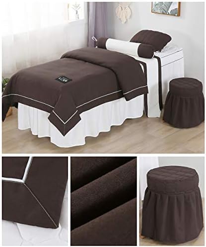 Lenjerie de masaj pentru frumusețe solidă, bumbac seturi de masă de masaj moale de bumbac cu pat cu repaus gaură de repaus