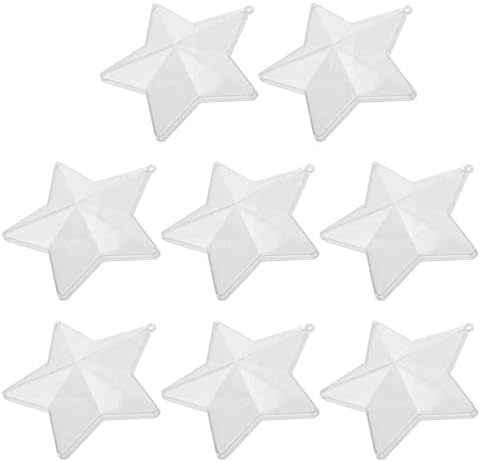 PretyZoom 10pcs Star Star Ornamente de Crăciun Stele decupaj Stele de Crăciun Pandantiv Tag de cadou Tag de Crăciun Topper