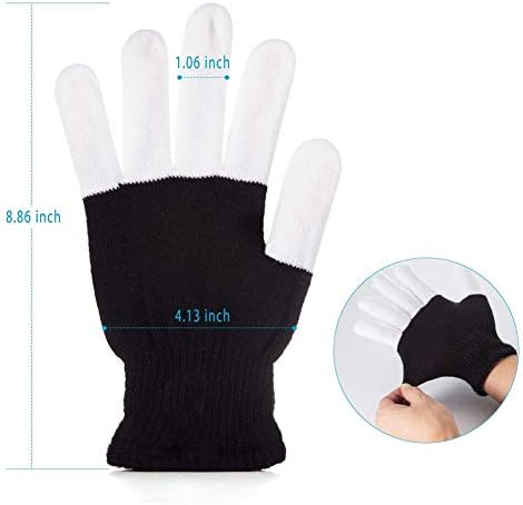 Mănuși Wyzoo Led pentru copii, 6 moduri 3 culori degetul aprinde intermitent mănuși costum de petrecere jucării strălucitoare