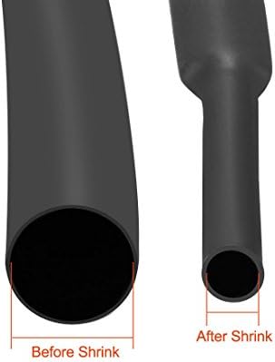 UXCELL TUBING ACTIVĂ CELETĂ 0,8mm dia 5m 2: 1 Înfundare a sârmei de sârmă termic, ștergere