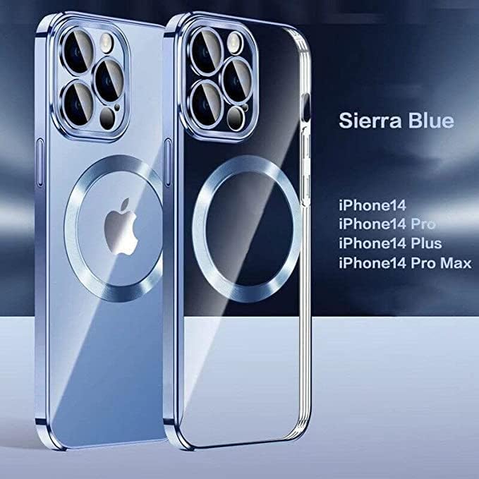 Toppix compatibil pentru iPhone 14 Pro Max caz 6.7 inch, flexibil TPU rezistent la șocuri Slim Placat acoperă Magnetic compatibil