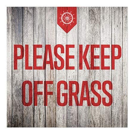 Cgsignlab | „Vă rugăm să păstrați iarba -lemn nautic”, fereastra | 8 x8