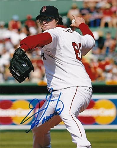 Eric Gagne Boston Red Sox 07 WS Champs Action Semnat 8x10 - Fotografii MLB autografate