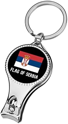 Steagul Serbiei Nail Clipper portabil metal unghii Cutter cu pilă de unghii pentru bărbați Femei