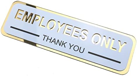 Angajații semnează doar aur acrilic strălucitor și alb-ascuns pentru o birou de business ușă premium angajați durabili doar