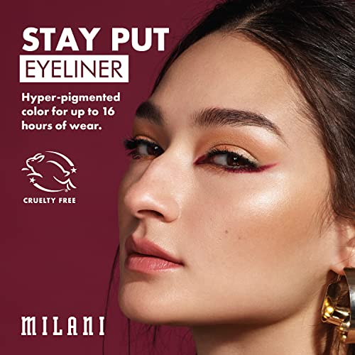 Milani Stay Put Eyeliner-argint Foxy Cruelty-Free auto-ascuțire creion de ochi cu Built - in Smudger-Line & amp; definiți ochii
