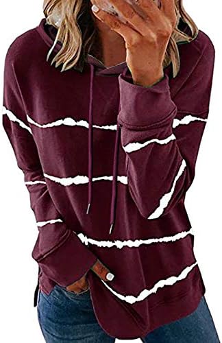 Femei Elegant Maneca lunga Crewneck tricoul moale confortabil Partea Split Pulover Topuri Casual camasa pentru toamna iarna