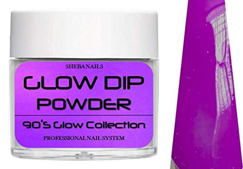 Sheba NAILS Neon 90 ' s Glow in the Dark Dipping Powder Variety Kit - 9 culori-1 / 4oz fiecare