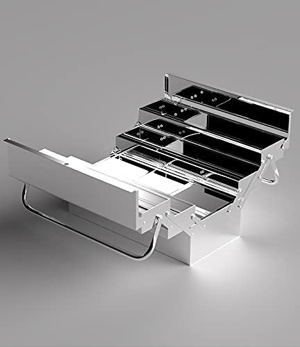 Cutii de scule KOAIUS Portabile din oțel inoxidabil cutia cu mai multe straturi pliabile dulapuri de depozitare Case de depozitare