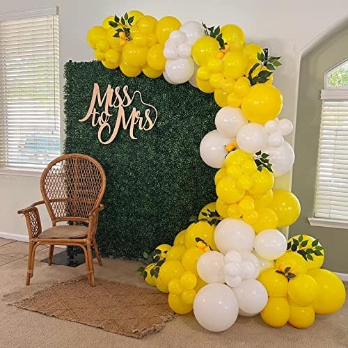 Balon galben Garland Arch Kit baloane Galben Alb și Auriu Pentru Baby Shower Lemon Daisy Honeybee Tema petreceri aniversare