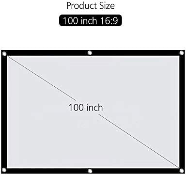 Ecran de proiecție montat pe perete de 100 inci Chysp HD 16: 9 Ecran de proiecție pliabilă din poliester pentru cinematografie