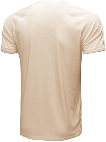Mens Casual Cu Maneci Scurte Henleys T-Shirt, Casual De Bază De Vară Solide T Tricouri Slim Fit Butonul În Jos Tricou Echipajul