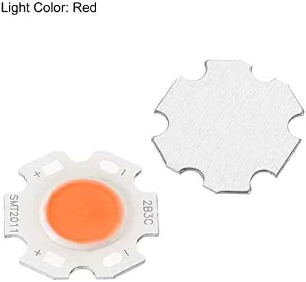 MECCANIXITY COB Led Light Chip margele 20mm 3w 260ma bec de economisire a energiei pentru reflector Floodlight pachet de 5, Roșu