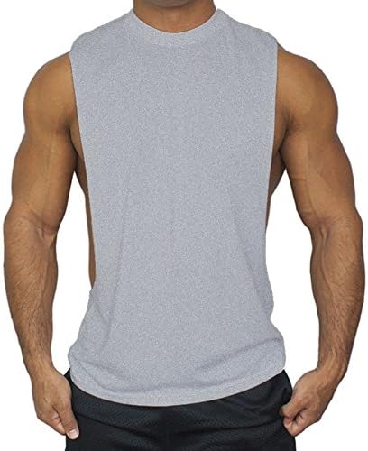 ZUEVI bărbați musculare taie laturile deschise culturism Rezervor de Top Gym antrenament Stringer T-Shirt