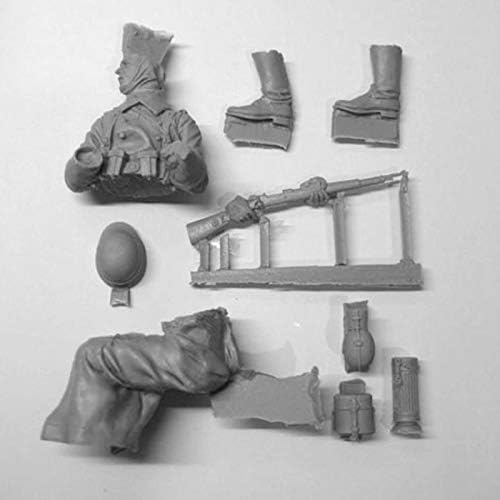 ETRIYE 1/16 Model de soldat din rășină al doilea război mondial armat cu rezervor blindat soldat kit-cast kit // a586p