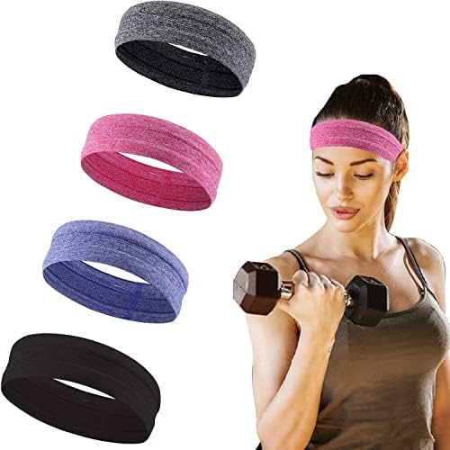 Antrenament Sweatbands pentru femei cap anti alunecare super moale elastic Athletic Headband Umiditate Wicking Headband pentru