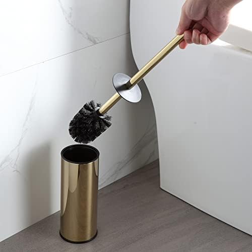 Suport pentru perie de toaletă BGL 304 Gold din oțel inoxidabil perie de toaletă independentă cu suport pentru depozitare și