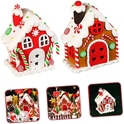 Gadpiparty 4 PC -uri Office Candy Luminat Mini Suplimente agățate Tabletop Cadouri Decorare Ginger Polimer Home Village Ornament