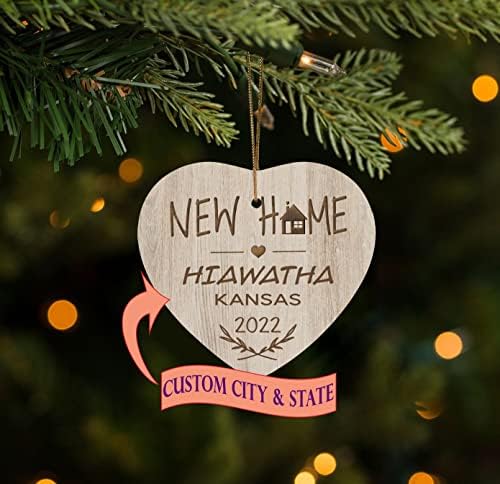 Primul nostru Crăciun în noul nostru ornament de acasă 2022 Ornament Hiawatha Kansas pentru decorarea copacului de Crăciun
