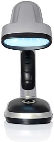 Mitaki-Japan Eldsklt lampă de birou cu LED-URI, lumină de masă cu baterie cu 12 becuri pentru casă, birou, Argintiu / negru
