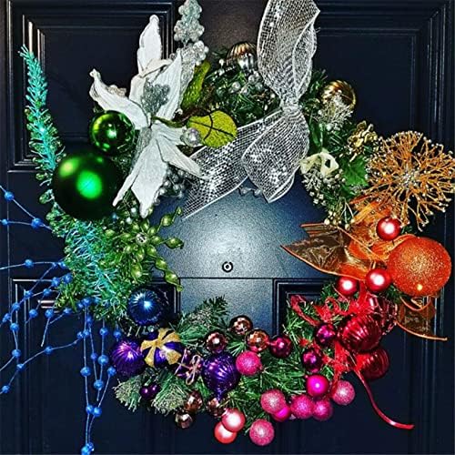 Decorațiuni de Crăciun, ornamente de brad de Crăciun, bauble de Crăciun, ornamente de brad de Crăciun, 100ct Shinny Shatterproof Christmas Ball Luxury Pandantiv asortat Ornament Set pentru decorul de Crăciun