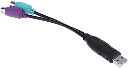 KUQIZ microfon USB la Dual PS 2 Cablu USB tată la mamă / 2 Cablu prelungitor adaptor convertor pentru tastatură și Mouse cablu PS2 la USB