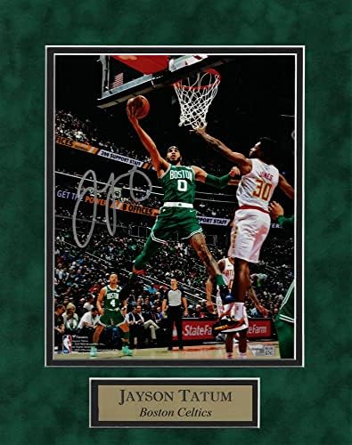 Jayson Tatum Autograph Photo Lyup Hawks 11 × 14 - Fotografii NBA autografate