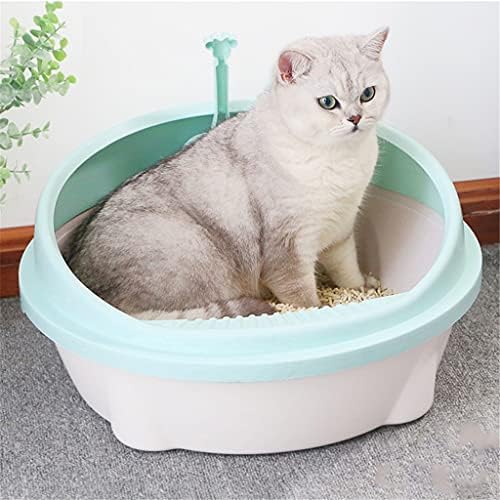 Tddgg semi închis Litter nisip Box Scoop anti-splash portabil mare deschis pisici Bedpan mare spațiu Pet toaletă produse