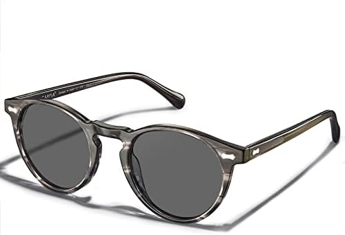 Ochelari de soare polarizați Carfia vintage pentru bărbați UV400 Protecție retro Echipament Fashion Echipat Frame de acetat