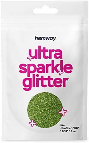 Hemway Premium Ultra Sparkle Glitter Multi -Scop Flake Metallic For For Arts Crafts Nails Cosmetics Resin Festival Festival - Lime Green Holographic - Ultrafine 10g / 0.35oz Proba