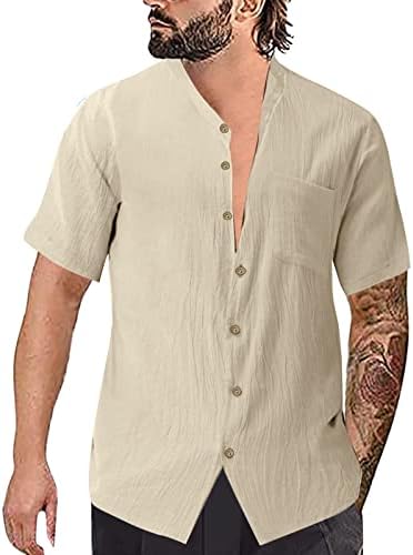 Cămăși de lenjerie pentru bărbați Fit liber, tricouri hawaiiene pentru bărbați cu mânecă scurtă cu mânecă obișnuită pentru